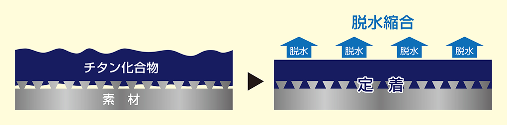 チタン化合物の定着のメカニズム